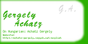 gergely achatz business card